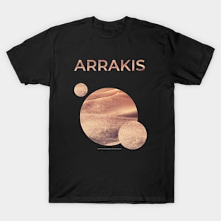 Dune, Arrakis With Two Moons, Minimalist Movie Design T-Shirt